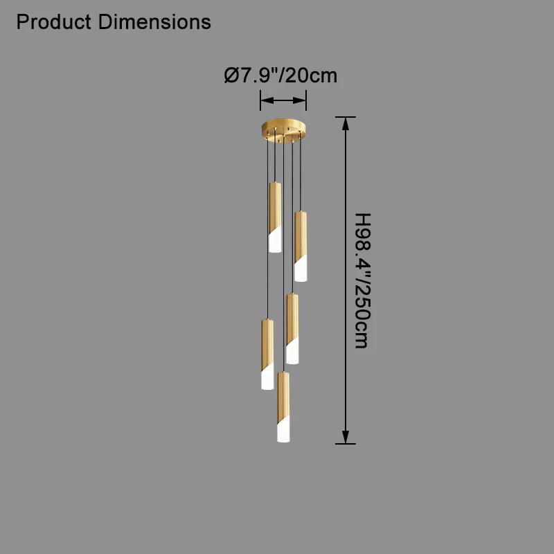 WOMO Cylinder Cascading Chandelier-WM2532 - Image 24