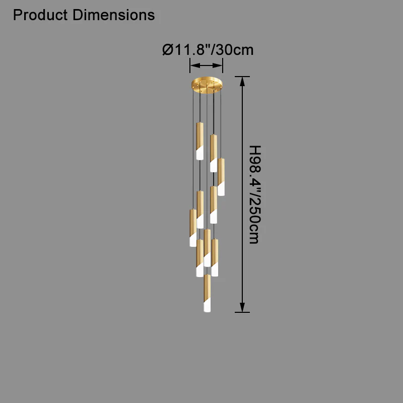 WOMO Cylinder Cascading Chandelier-WM2532 - Image 26