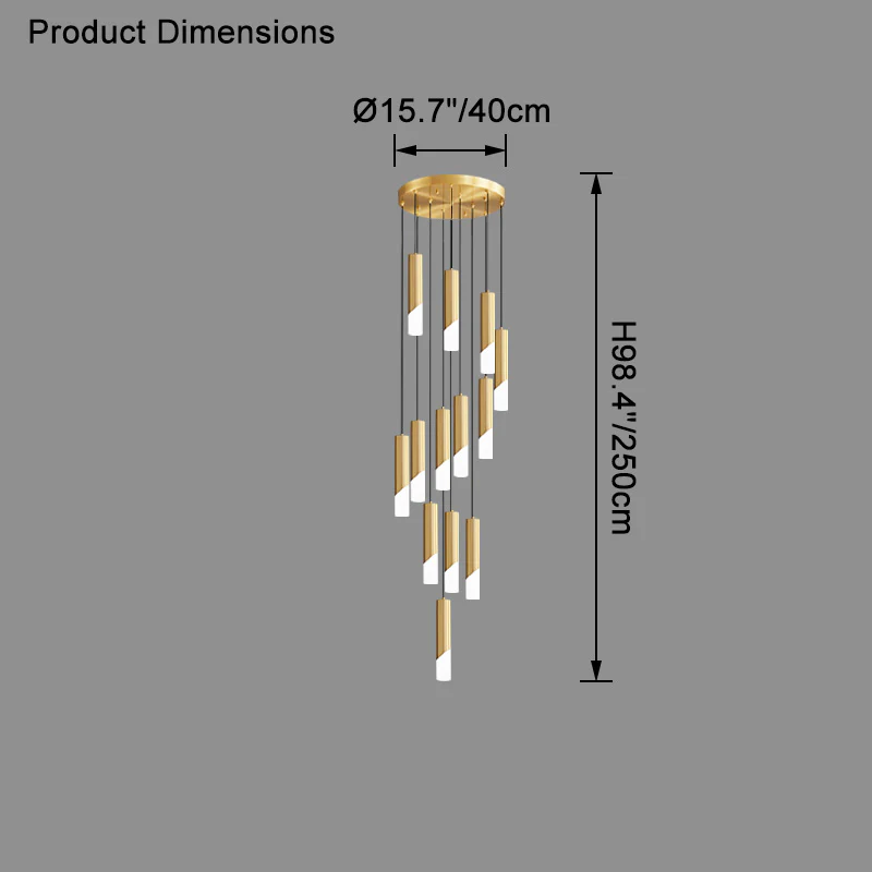 WOMO Cylinder Cascading Chandelier-WM2532 - Image 28