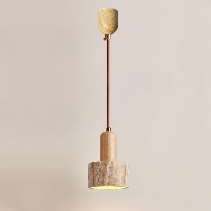 WOMO Cylinder/Dome Travertine Pendant Light-WM3090 - Image 10