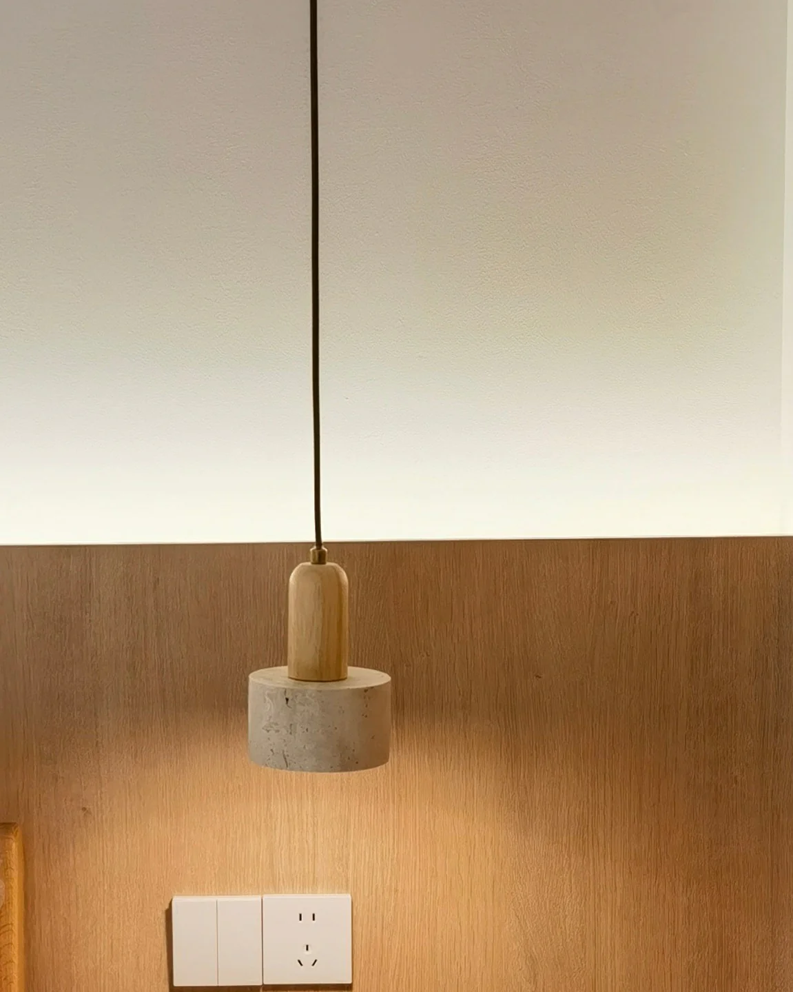 WOMO Cylinder/Dome Travertine Pendant Light-WM3090 - Image 5