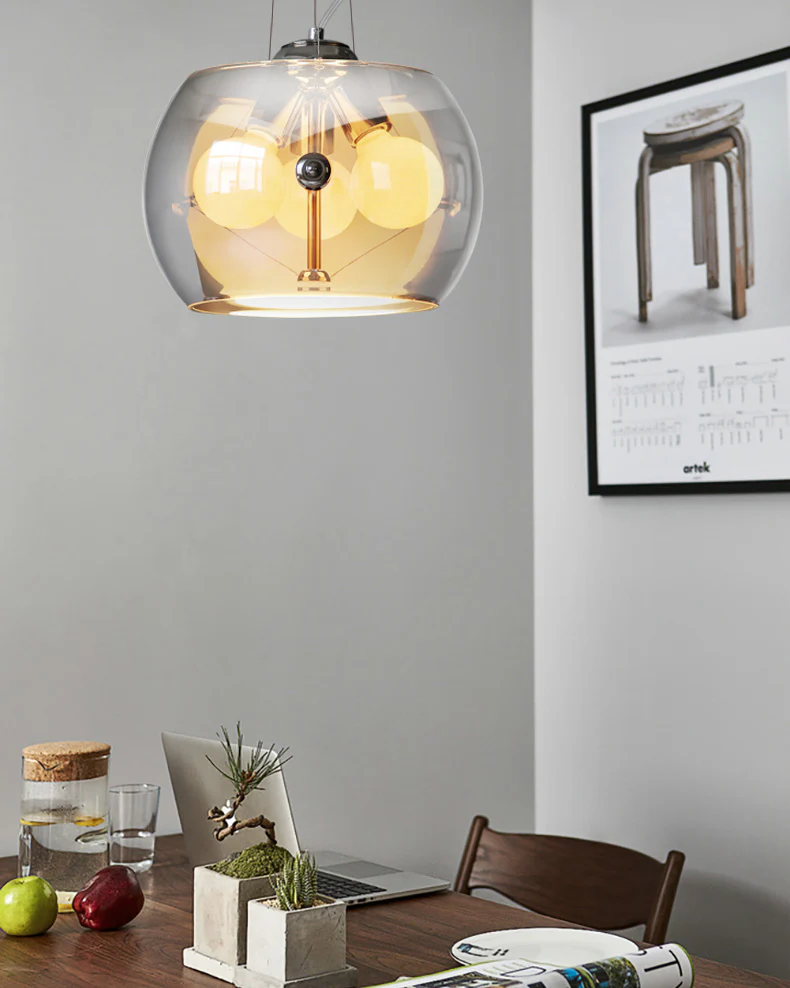 WOMO Cylinder Glass Pendant Light-WM3007 - Image 5