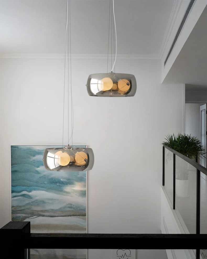 WOMO Cylinder Glass Pendant Light-WM3007 - Image 9