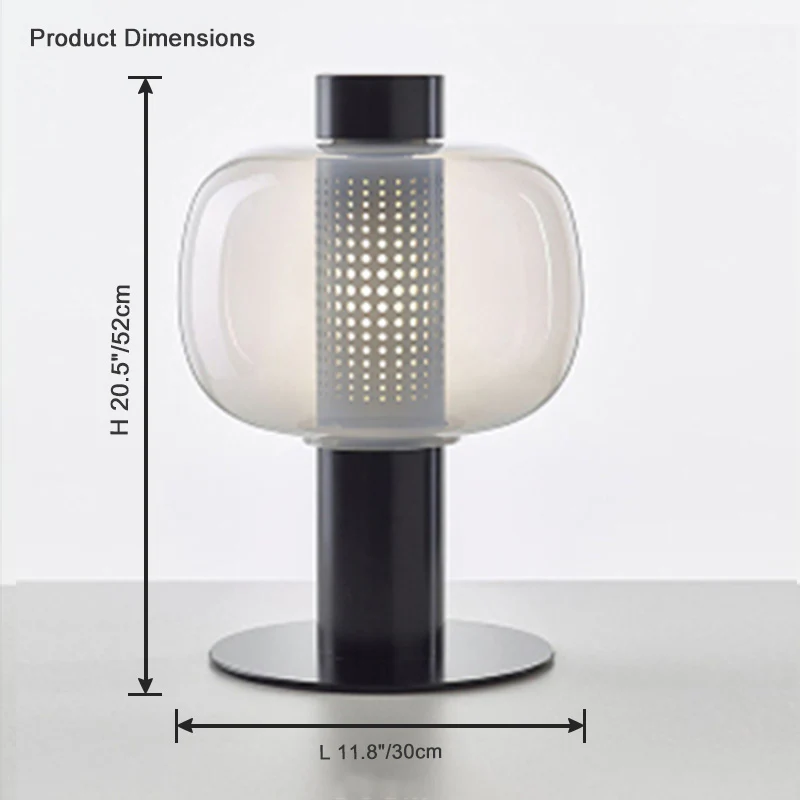 WOMO Beautiful Cylinder Glass Table Lamp-WM8032 - Image 16