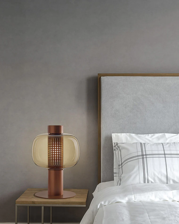 WOMO Beautiful Cylinder Glass Table Lamp-WM8032 - Image 2