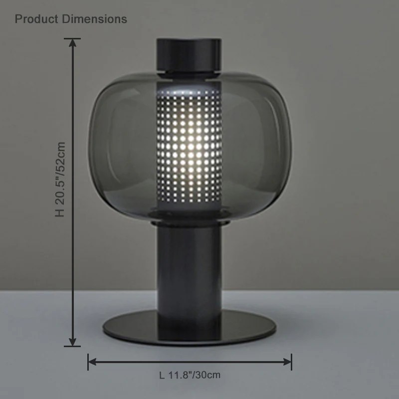 WOMO Beautiful Cylinder Glass Table Lamp-WM8032 - Image 32