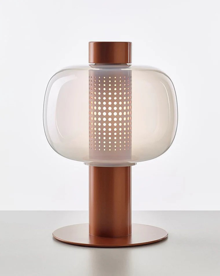 WOMO Beautiful Cylinder Glass Table Lamp-WM8032 - Image 8
