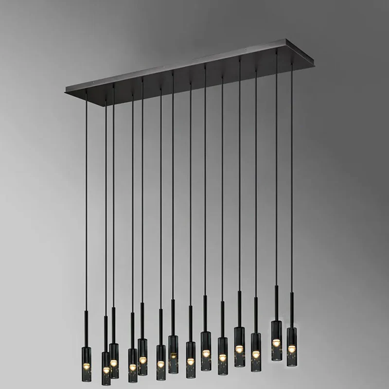 WOMO Cylinder Smoked Glass Kitchen Chandelier-WM2772 - Image 13
