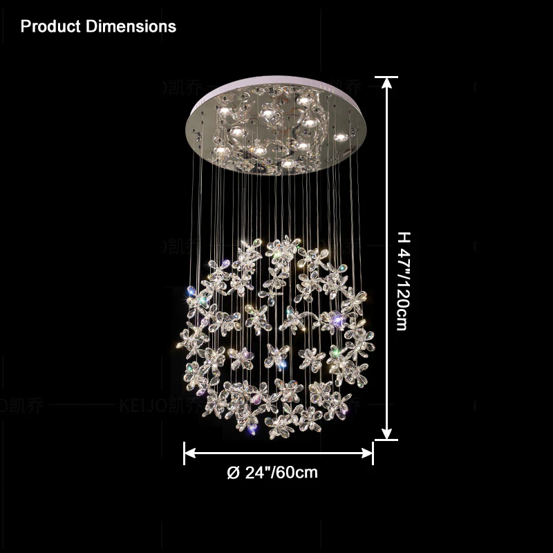 WOMO Dandelion Globe Crystal Chandelier-WM2352 - Image 6