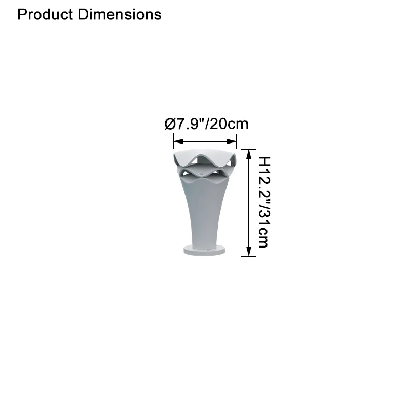 WOMO Decorative Lawn Bollard Light-WM9054 - Image 24