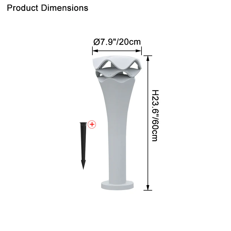 WOMO Decorative Lawn Bollard Light-WM9054 - Image 26