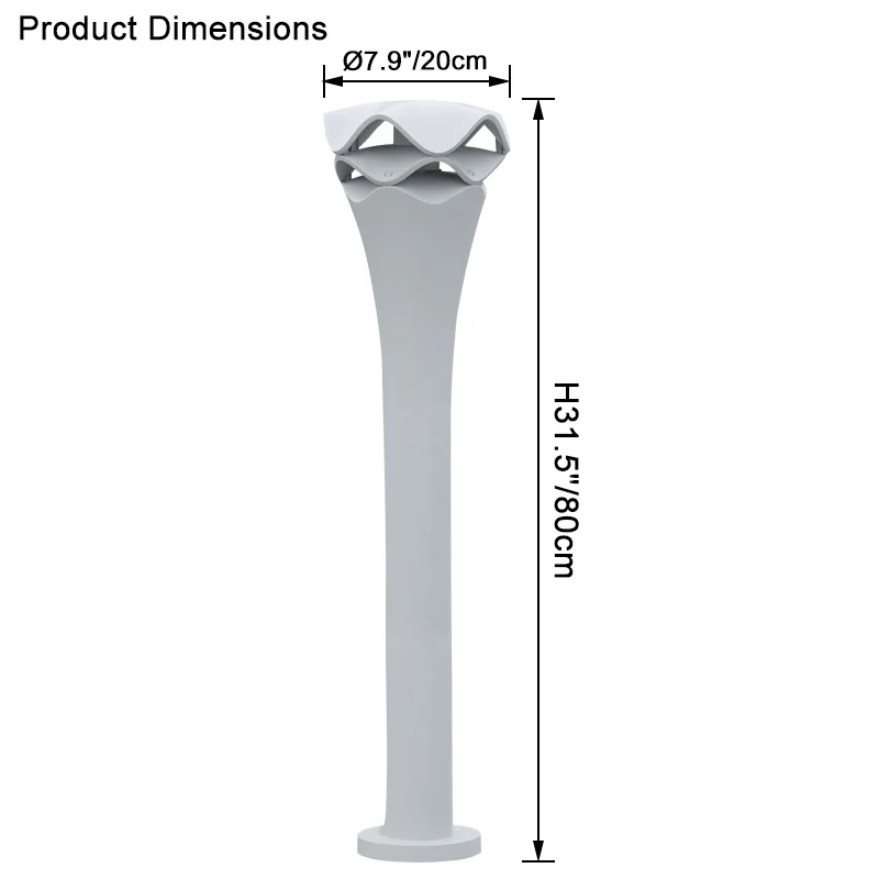 WOMO Decorative Lawn Bollard Light-WM9054 - Image 32