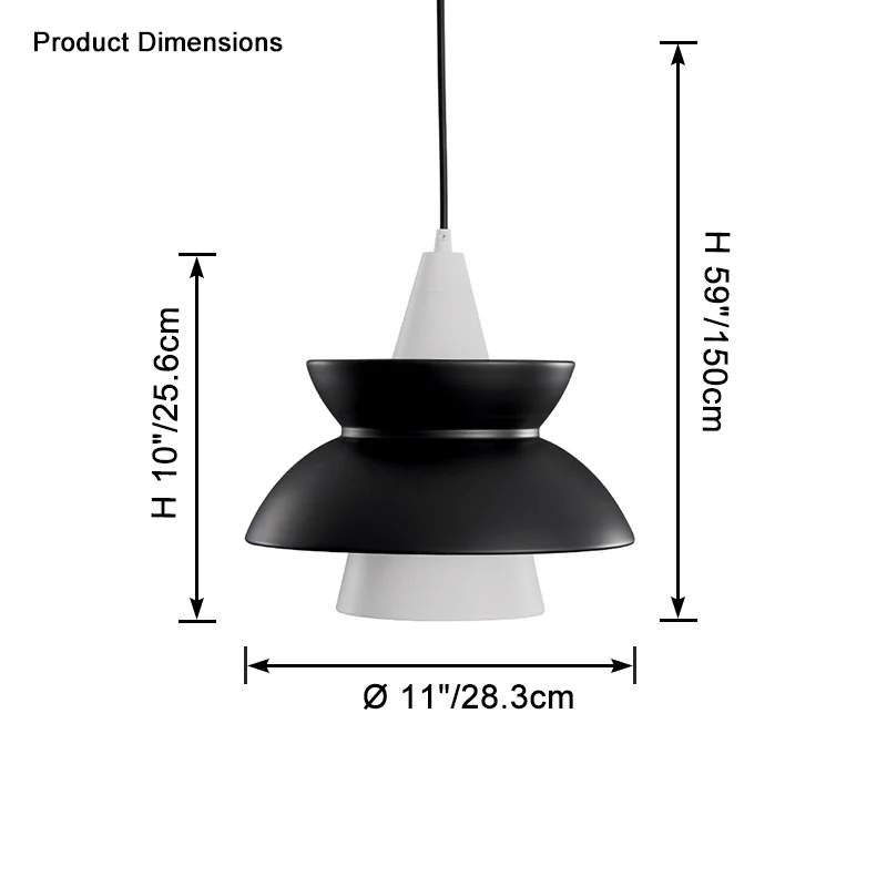 WOMO Diabolo Cone Pendant Light-WM2662 - Image 10