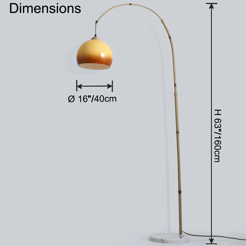 WOMO Hanging Bamboo Arc Floor Lamp-WM7133 - Image 11