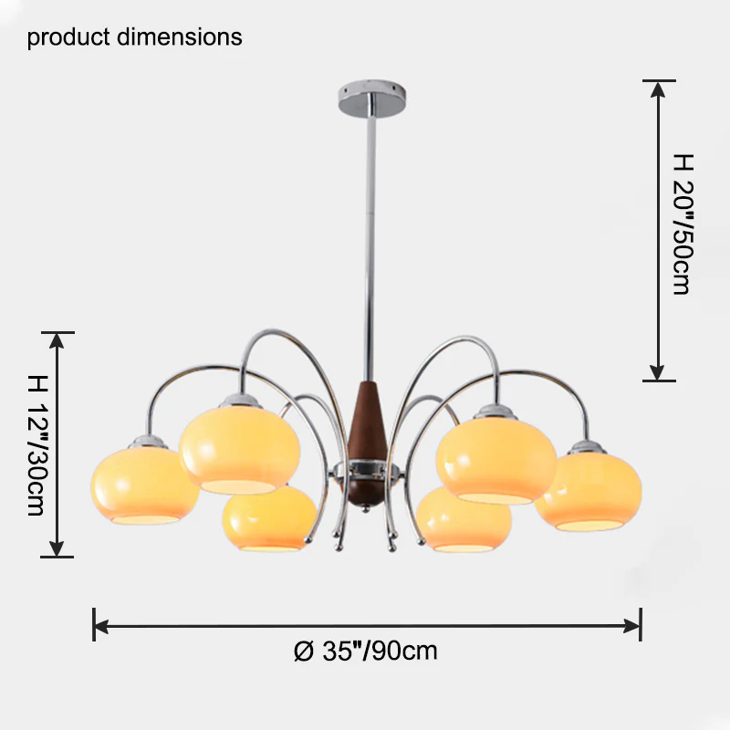 WOMO Dome Glass Arm Chandelier-WM2943 - Image 15