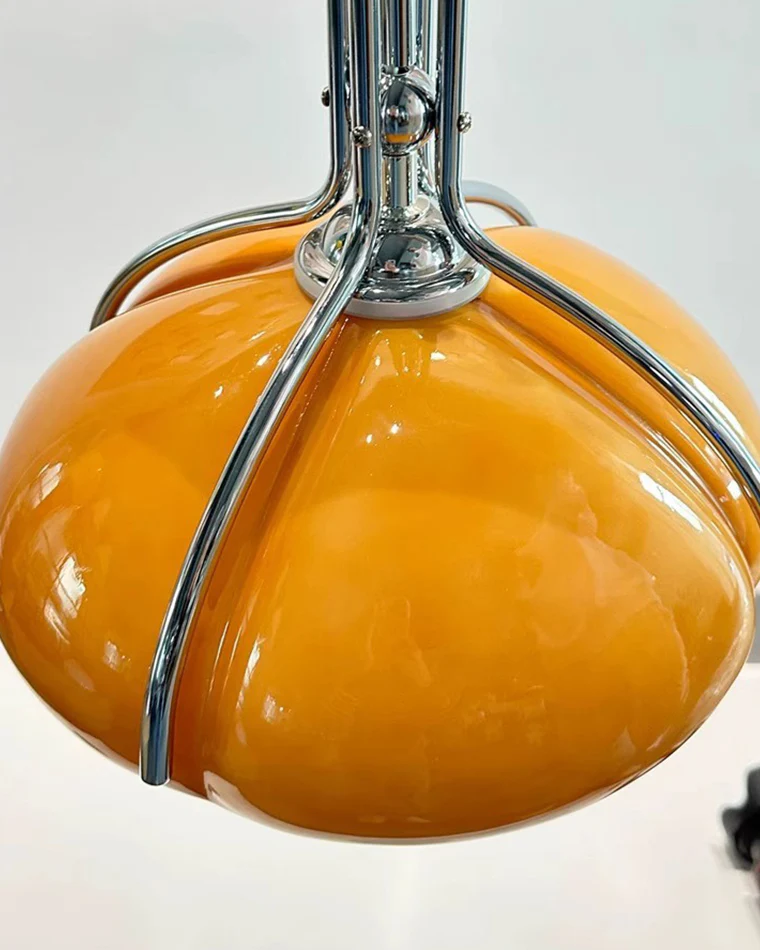 WOMO Pumpkin Glass Dome Pendant Light-WM2675 - Image 19