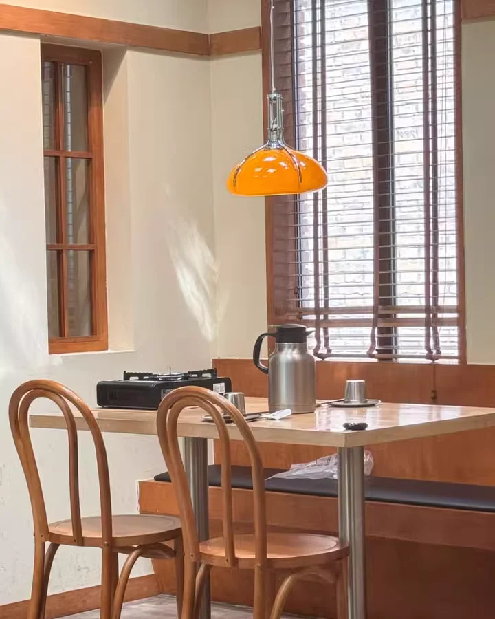 WOMO Pumpkin Glass Dome Pendant Light-WM2675 - Image 3