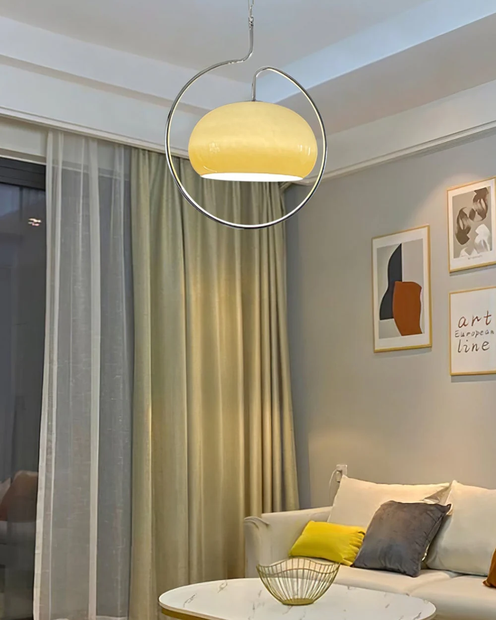 WOMO Dome Glass Adjustable Pendant Light-WM2834 - Image 6
