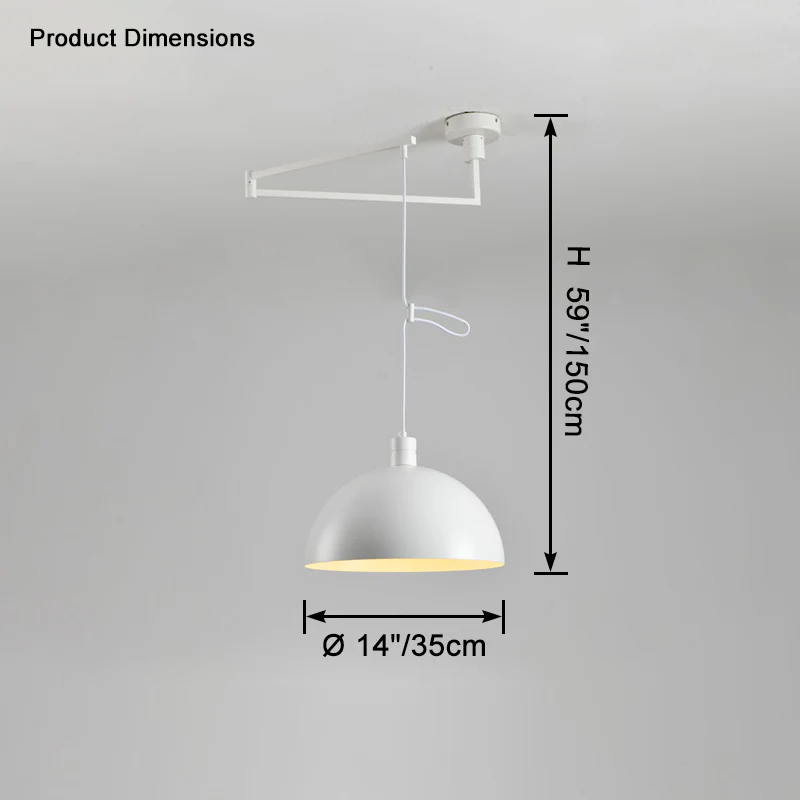 WOMO Glass Dome Offset Pendant Light-WM2591 - Image 11