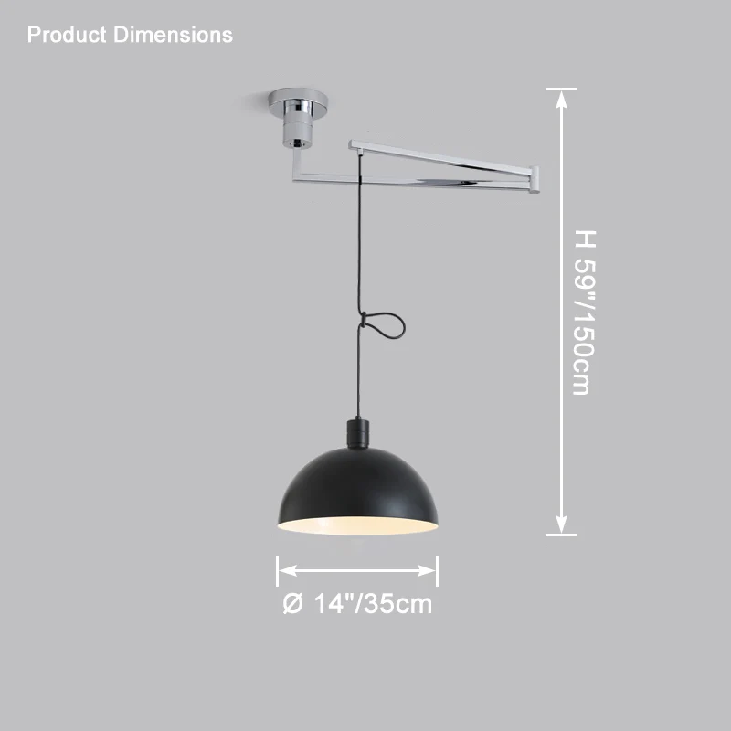 WOMO Glass Dome Offset Pendant Light-WM2591 - Image 16