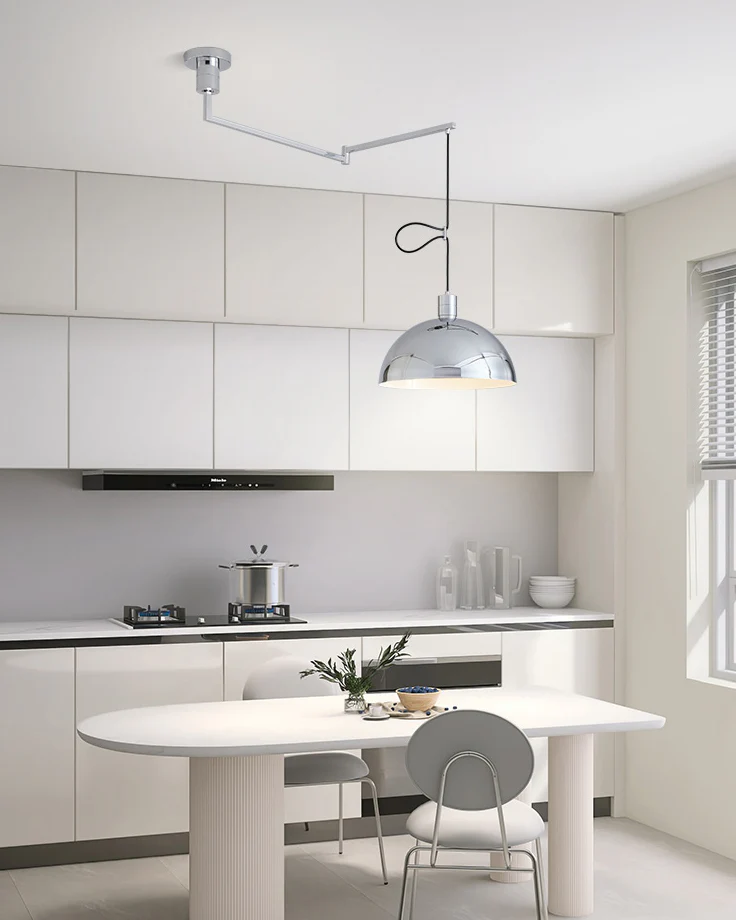 WOMO Glass Dome Offset Pendant Light-WM2591 - Image 2