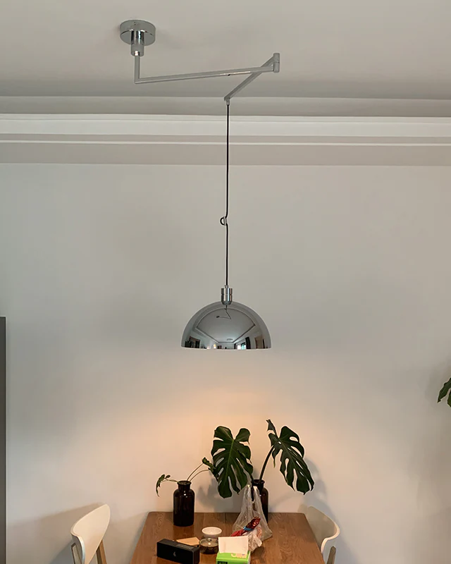 WOMO Glass Dome Offset Pendant Light-WM2591 - Image 7
