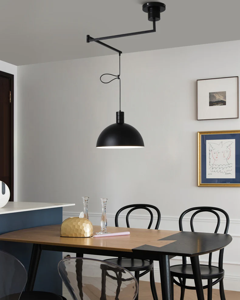 WOMO Glass Dome Offset Pendant Light-WM2591 - Image 9