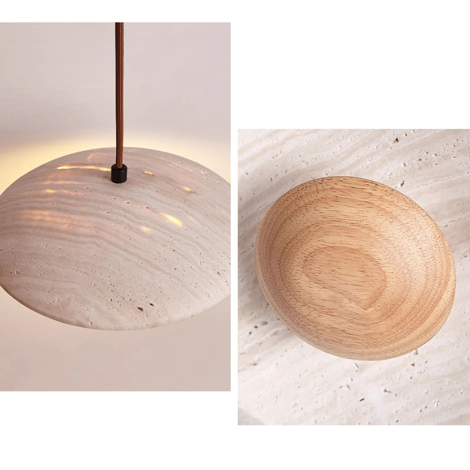 WOMO Dome Travertine Pendant Light-WM3087 - Image 8