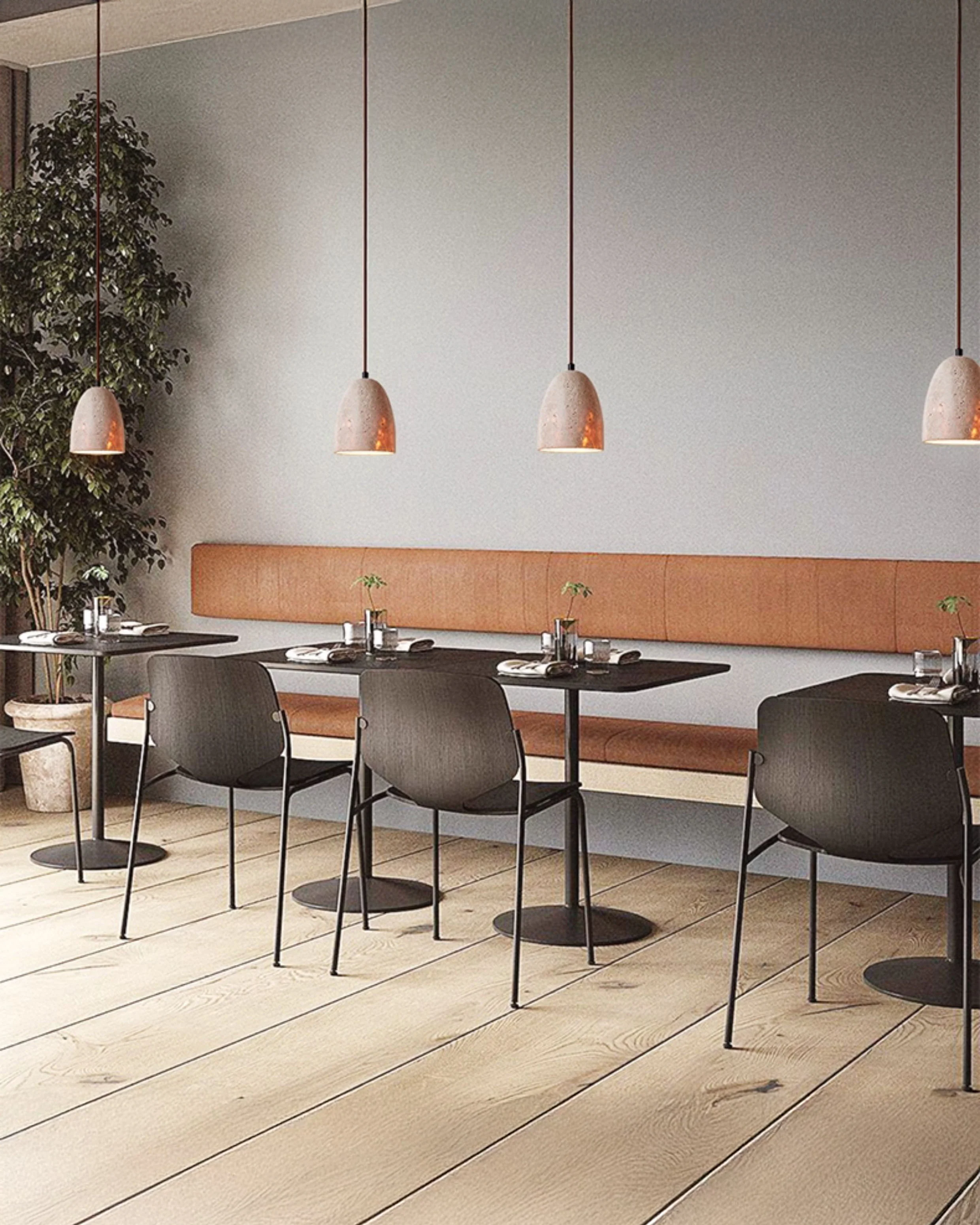 WOMO Dome Travertine Pendant Light-WM3098 - Image 4