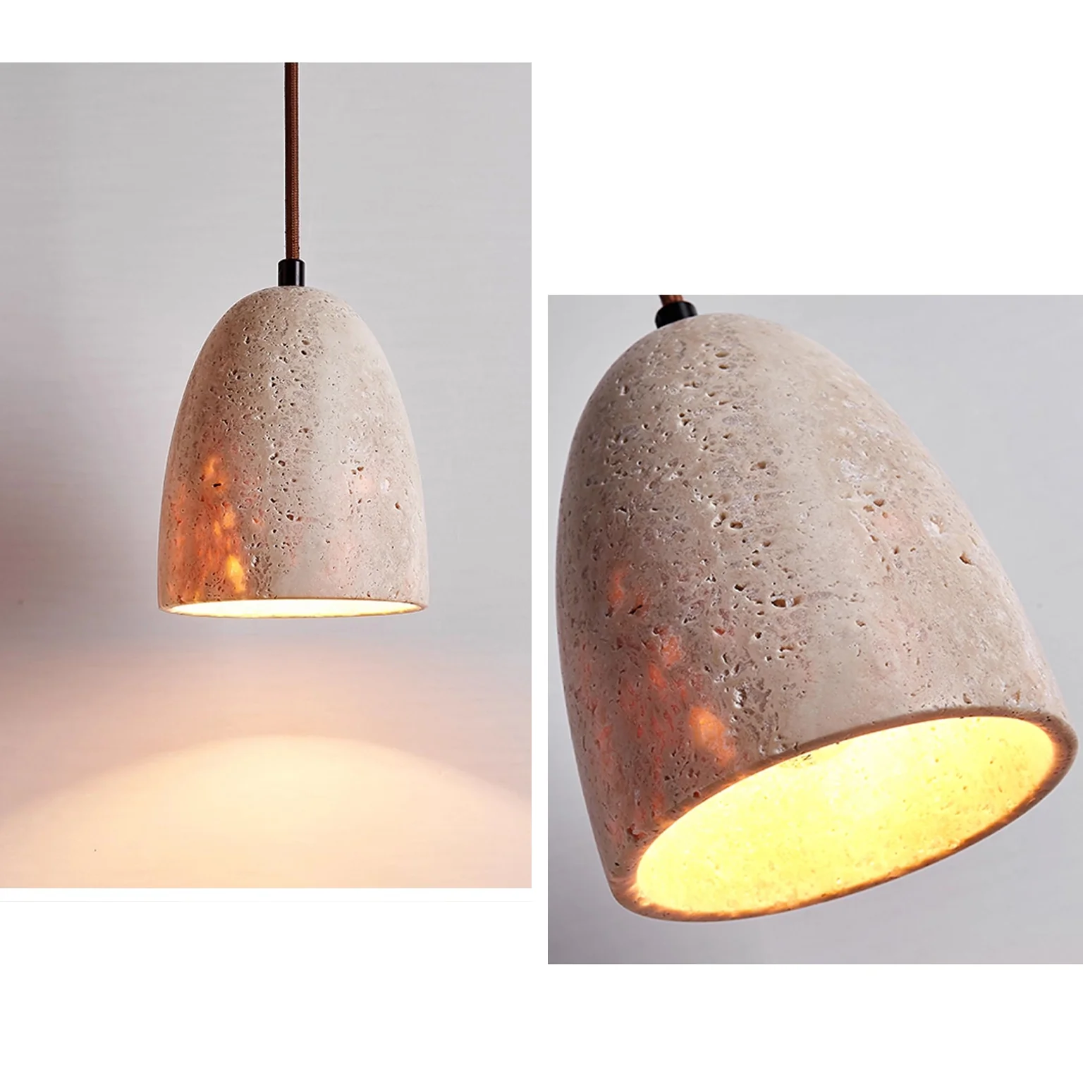 WOMO Dome Travertine Pendant Light-WM3098 - Image 7