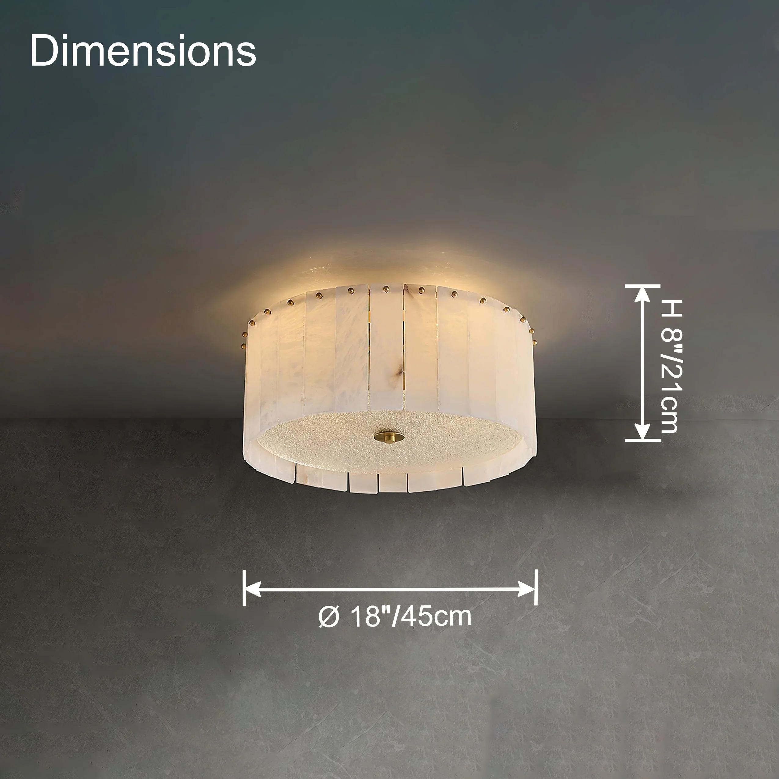 WOMO Drum Alabaster Ceiling Light-WM1139 - Image 19
