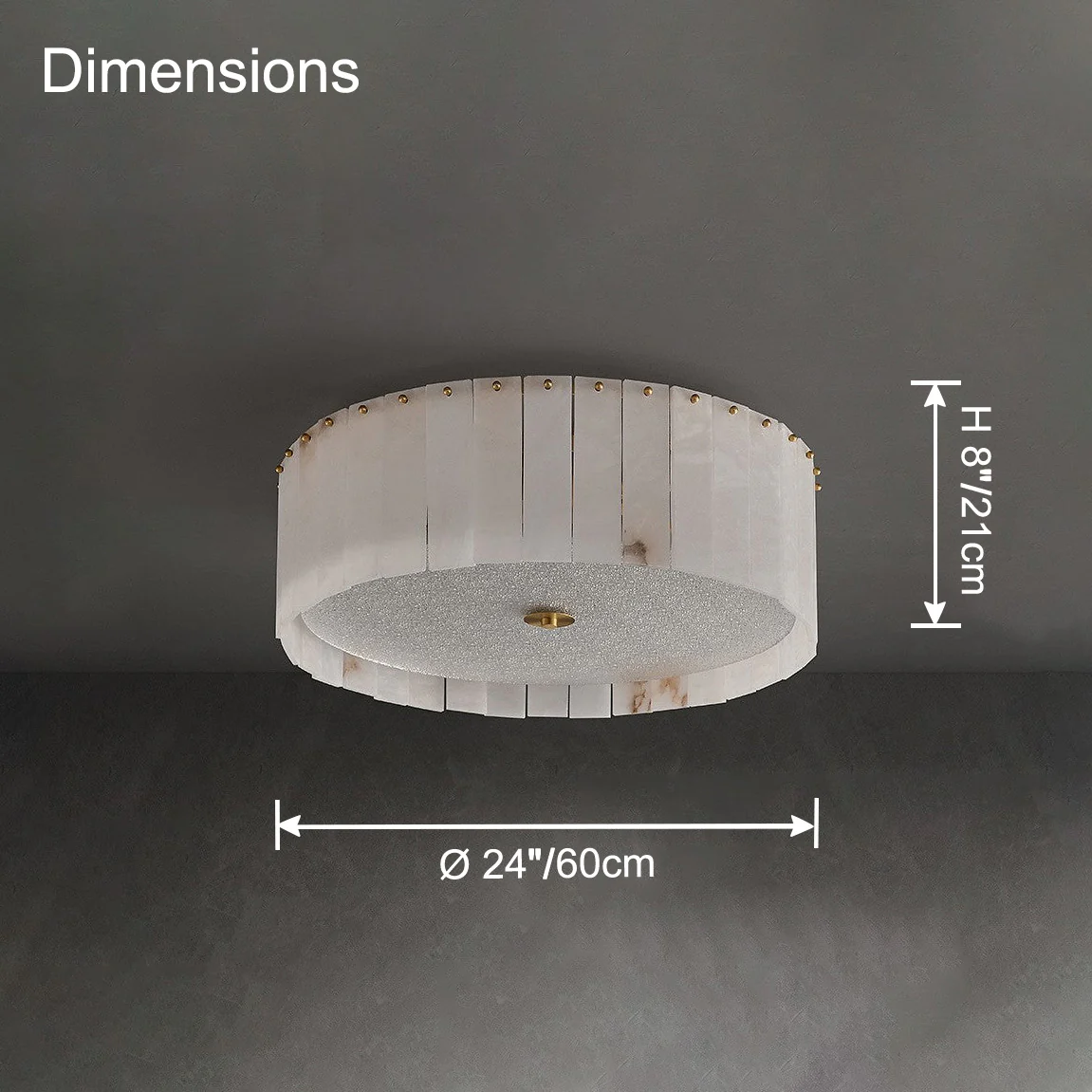 WOMO Drum Alabaster Ceiling Light-WM1139 - Image 21