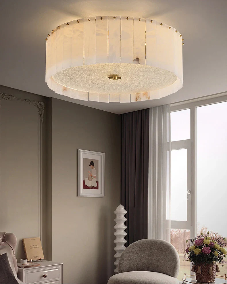 WOMO Drum Alabaster Ceiling Light-WM1139 - Image 3