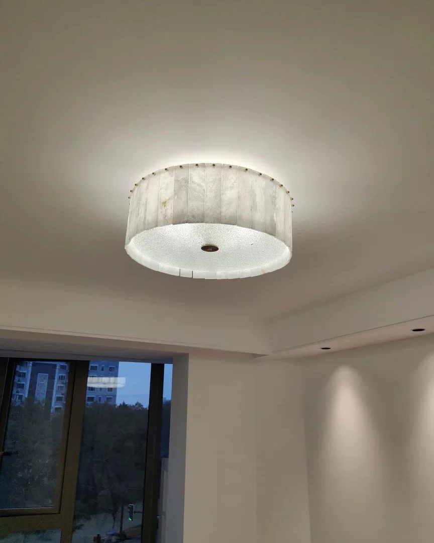WOMO Drum Alabaster Ceiling Light-WM1139 - Image 9