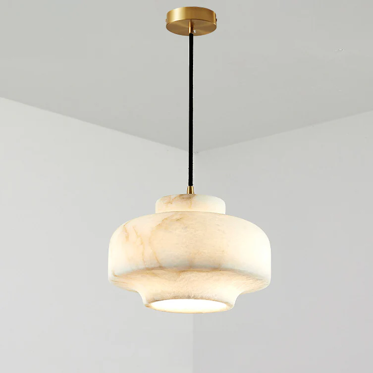 WOMO Drum Alabaster Pendant Light-WM2841 - Image 7