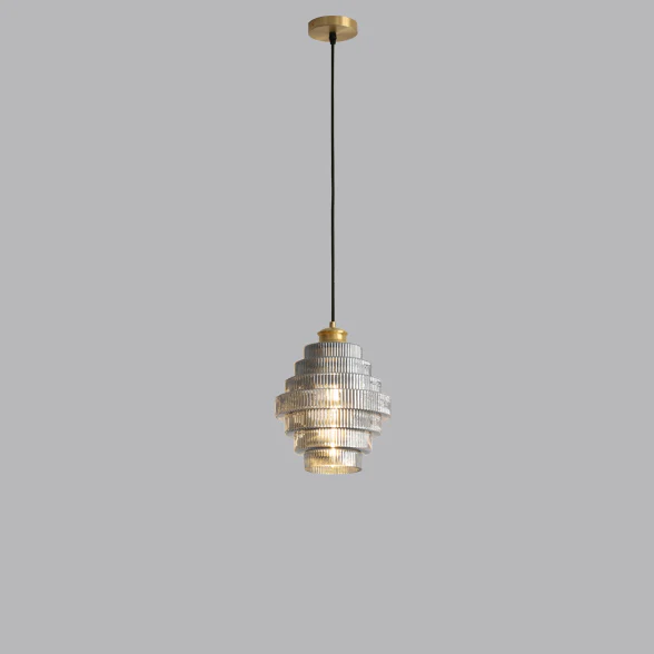 WOMO Drum Glass Pendant Light-WM2996 - Image 5