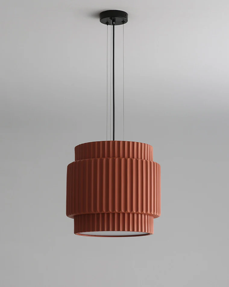 WOMO Ribbed Drum Pendant Light-WM2469 - Image 10