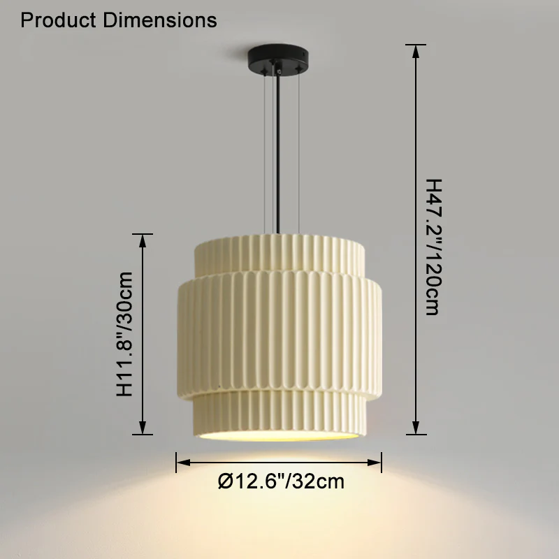 WOMO Ribbed Drum Pendant Light-WM2469 - Image 16