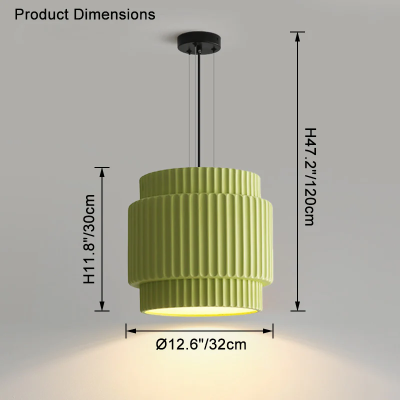 WOMO Ribbed Drum Pendant Light-WM2469 - Image 18