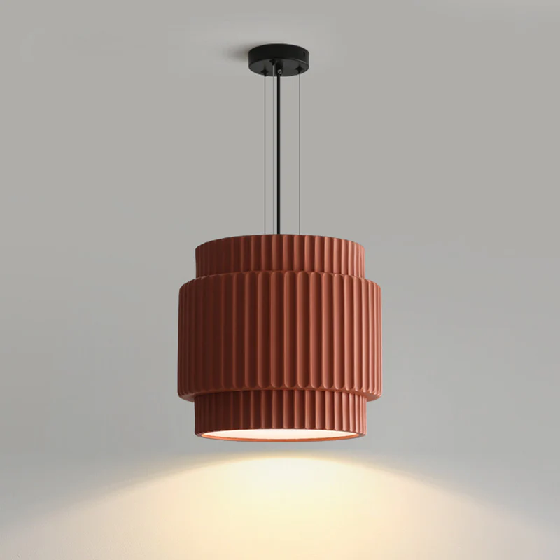 WOMO Ribbed Drum Pendant Light-WM2469 - Image 19
