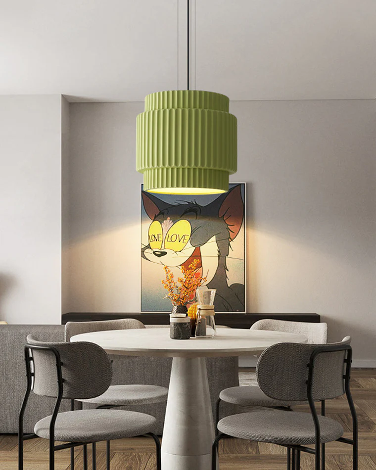 WOMO Ribbed Drum Pendant Light-WM2469 - Image 2