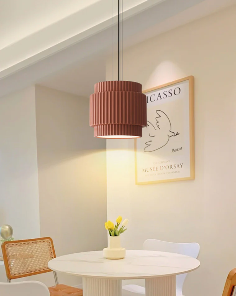 WOMO Ribbed Drum Pendant Light-WM2469 - Image 4