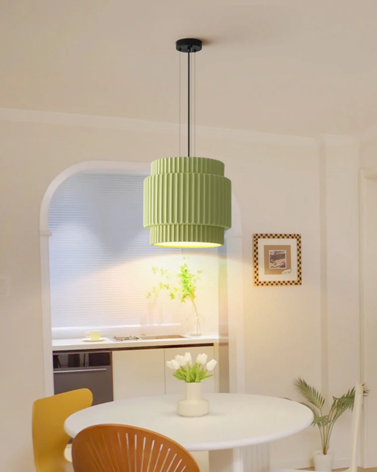 WOMO Ribbed Drum Pendant Light-WM2469 - Image 5