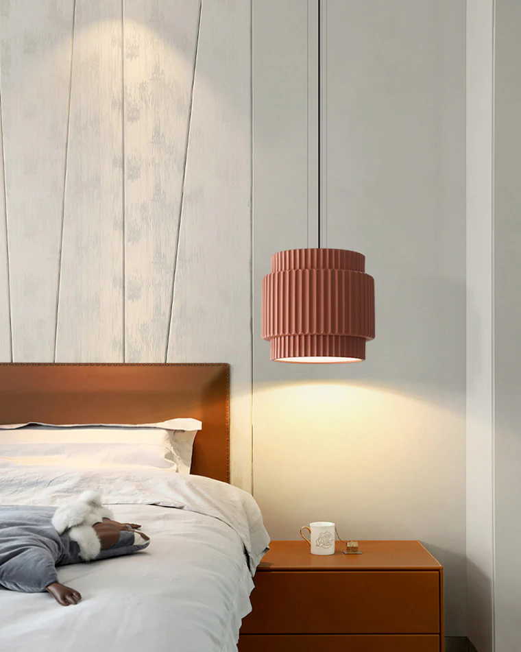 WOMO Ribbed Drum Pendant Light-WM2469 - Image 7