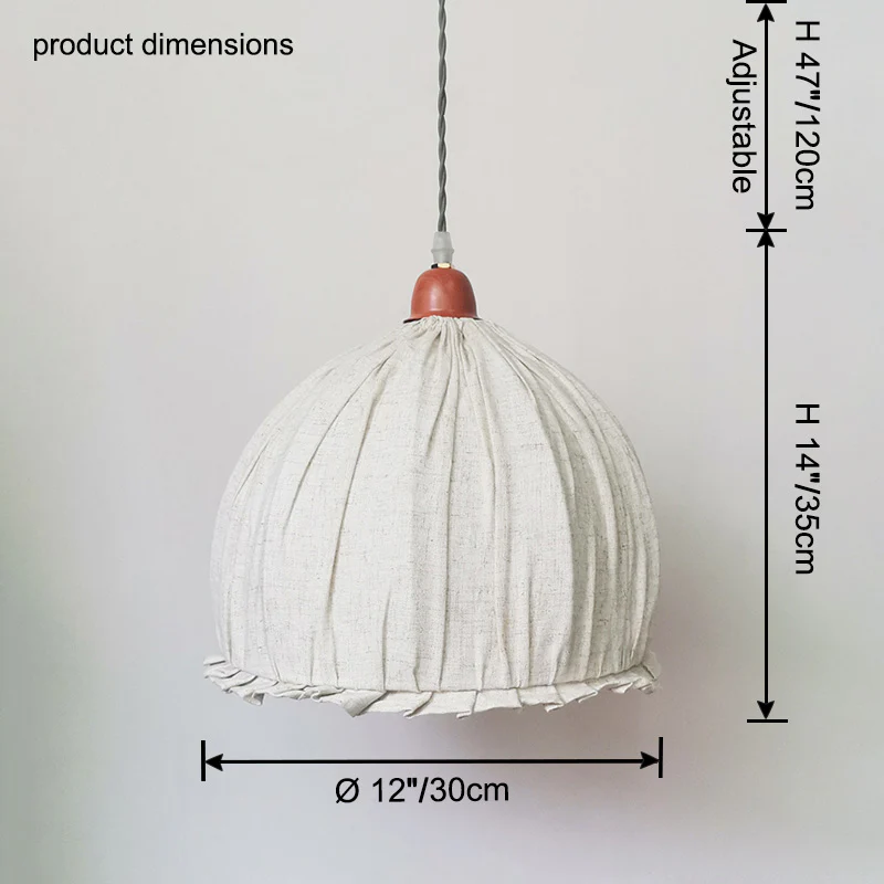 WOMO Dome Linen Pendant Light-WM2939 - Image 16