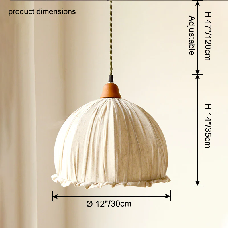 WOMO Dome Linen Pendant Light-WM2939 - Image 18
