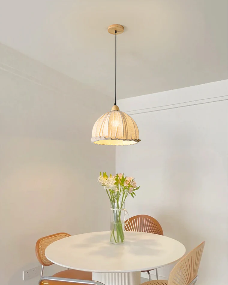 WOMO Dome Linen Pendant Light-WM2939 - Image 3