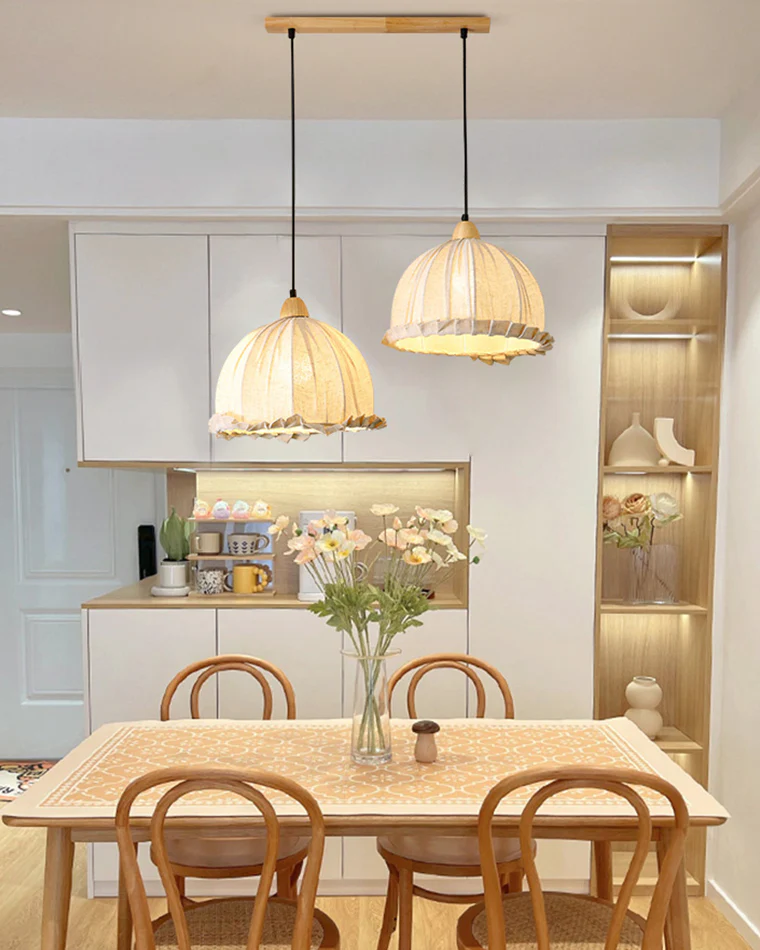 WOMO Dome Linen Pendant Light-WM2939 - Image 5