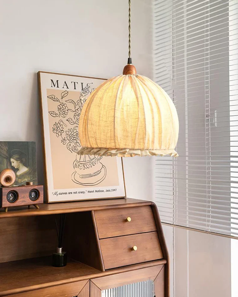 WOMO Dome Linen Pendant Light-WM2939 - Image 7