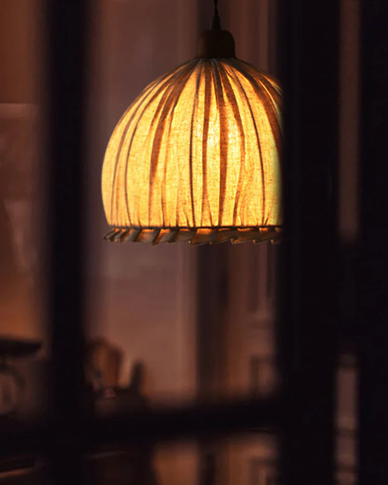 WOMO Dome Linen Pendant Light-WM2939 - Image 8